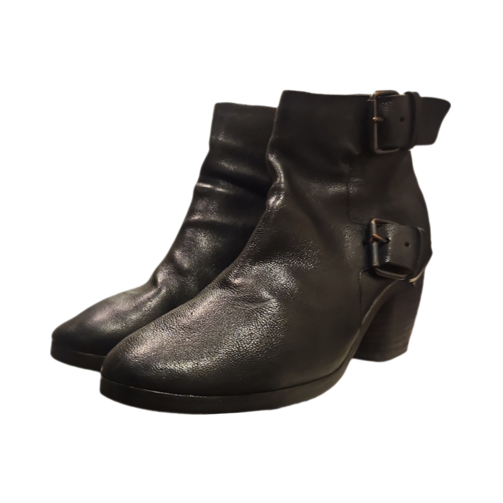 MARSELL | Torsolino Leather Heeled Ankle Boots • Black • EU 37.5 / US 7